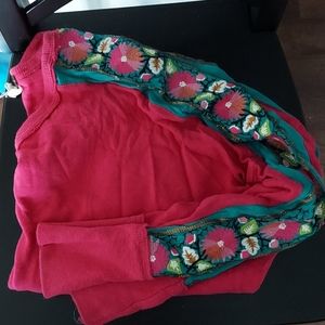 Cropped FP embellished sweater